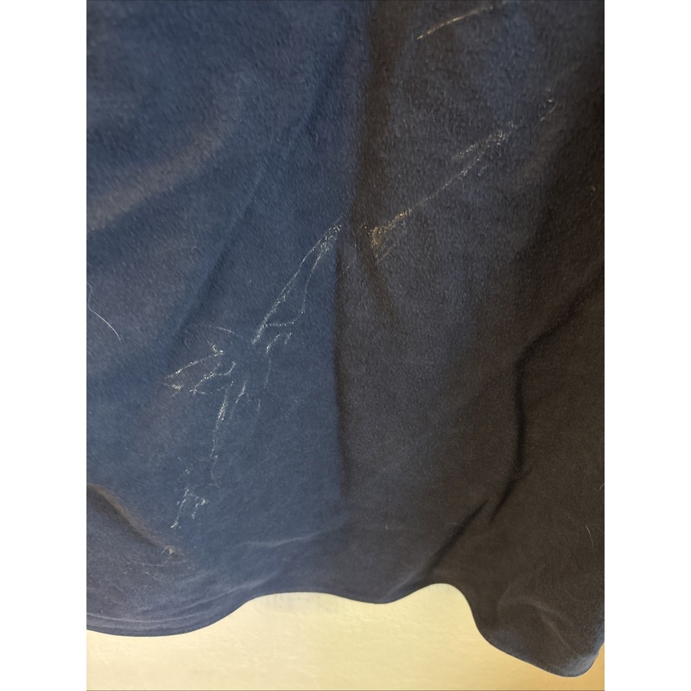 L.L.Bean Chamois Cloth Shirt Mens 16 XL Navy Blue Made in USA Workwear Cotton - Picture 10 of 11